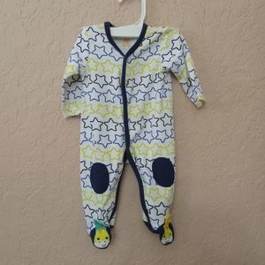 Bright Starts Sleep and Play long sleeve 3m Blue, White, green dino ,stars